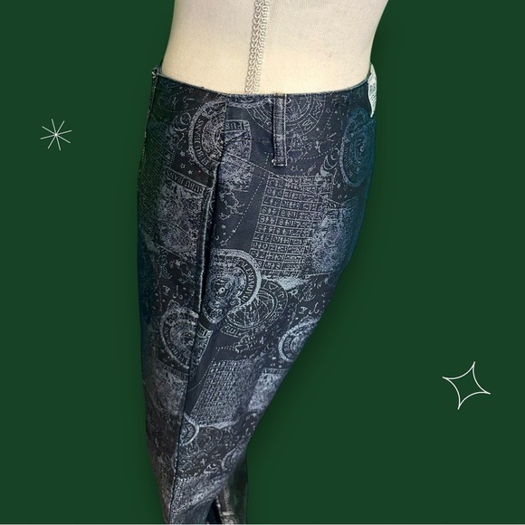 Fubu Jeans Vintage Y2K Denim Blue Astrology Patterned Long Coat and Pants Set M - Picture 13 of 16